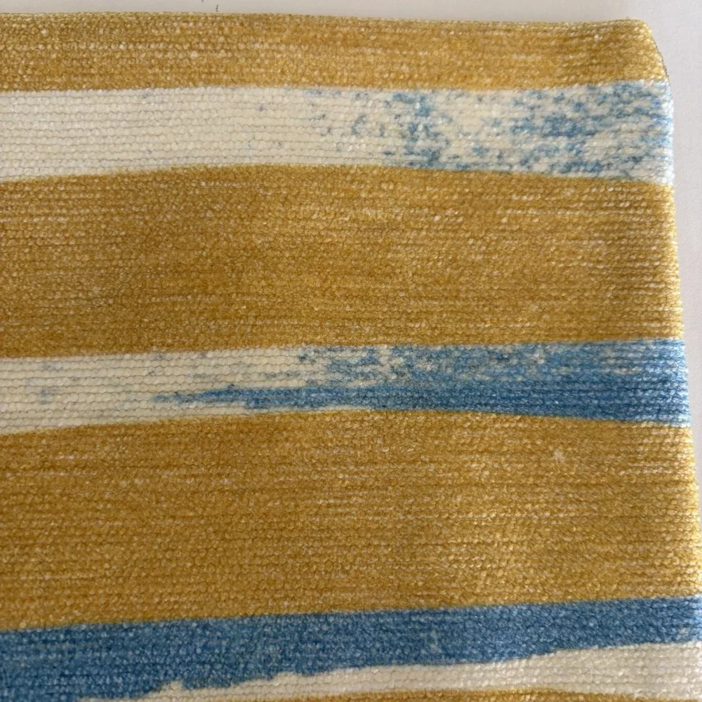Villa by Classic Home‎ Beatriz Blue 20x20 Pillow Cover Pottery Barn Yellow Soft